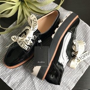 NWT Black Zara Oxfords